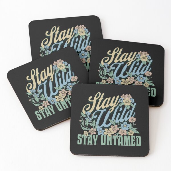 Item preview, Stay Wild Stay Untamed - Retro Floral Typography Design designed and sold by SaadArtCo.