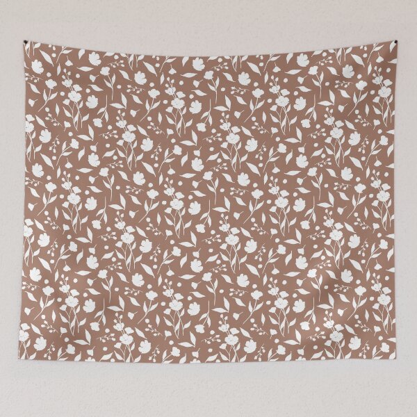 Item preview, Mocha Mousse Watercolor Floral Silhouette  designed and sold by Designs by christel_treiber.