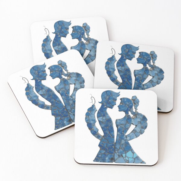 Item preview, Lapis Mosaic Couple – Artistic Love Connection designed and sold by LoveMatchShop.