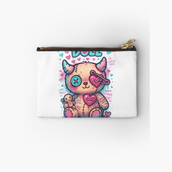 Item preview, Lil’ Curse Doll – Cute Gothic Kawaii Plush Horror Graffiti Art designed and sold by Snackwear Apparel.