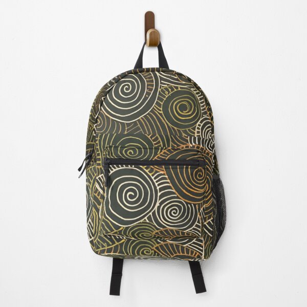 Item preview, Tribal style snail pattern hand drawn in metallics designed and sold by bellingenbelles.