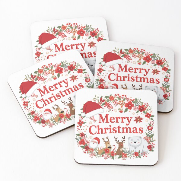 Item preview, Merry Christmas wreath illustration, festive holiday season greeting with berries and leaves, transparent background designed and sold by PWDigitalArt.