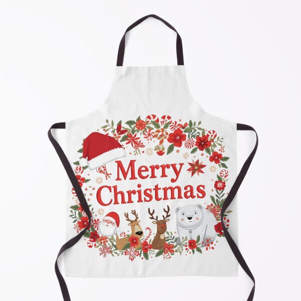 Item preview, Merry Christmas wreath illustration, festive holiday season greeting with berries and leaves, transparent background designed and sold by PWDigitalArt.