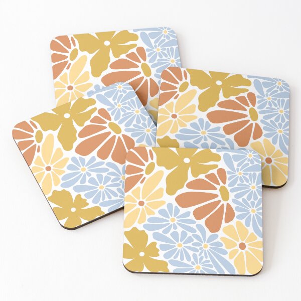 Item preview, Retro 70s Floral Pattern Art: Groovy Boho Daisy Flower Power Hippie Aesthetic designed and sold by ArtSparkCo.