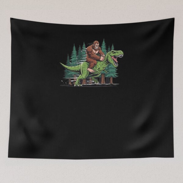 Item preview, Bigfoot Riding Dinosaur – Legendary Ride designed and sold by FelixnRobinus.