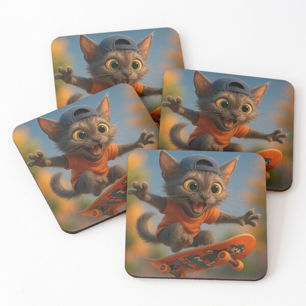 Item preview, Skater Lykoi Cat designed and sold by Sillytoe.