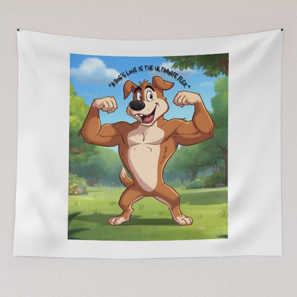 Item preview, A Dog’s Love Is the Ultimate Flex | Funny Muscle Dog Cartoon Design designed and sold by george335555.