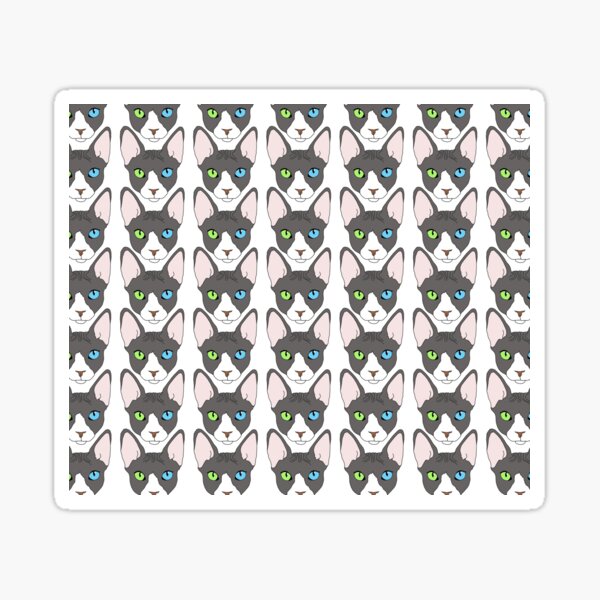 Item preview, Odd Eyed Sphinx Cat Pattern designed and sold by emilydevineart.