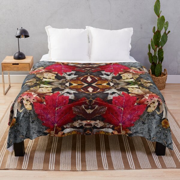Item preview, Sacred Geometry Autumn Guardian – Psychedelic Leaf Pattern designed and sold by aadventures.