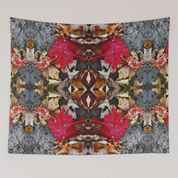Item preview, Sacred Geometry Autumn Guardian – Psychedelic Leaf Pattern designed and sold by aadventures.