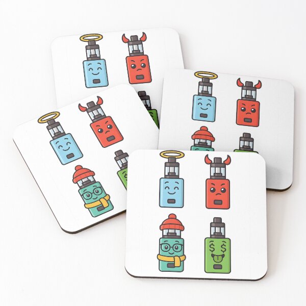 Item preview, Cartoon Fun – Cute Vape Characters Sticker Design designed and sold by House of Taste Vape Designs.