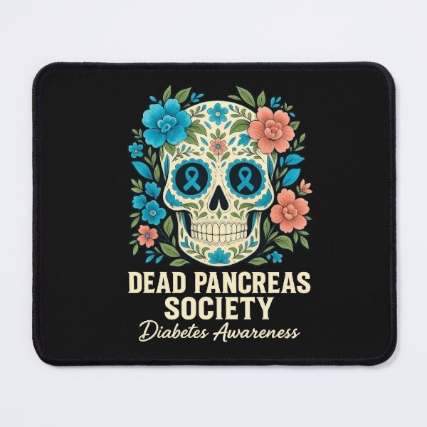 Item preview, Dead Pancreas Society Sugar Diabetes Awareness Skull Flower T-Shirt designed and sold by ChockletBoy.