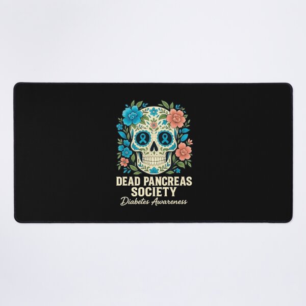 Item preview, Dead Pancreas Society Sugar Diabetes Awareness Skull Flower T-Shirt designed and sold by ChockletBoy.