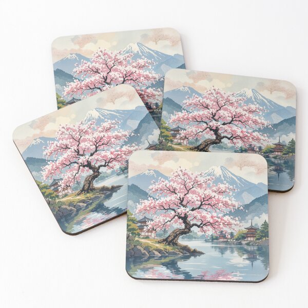 Item preview, Sakura Serenity: Japanese Cherry Blossom Landscape Art designed and sold by wail mohammed.