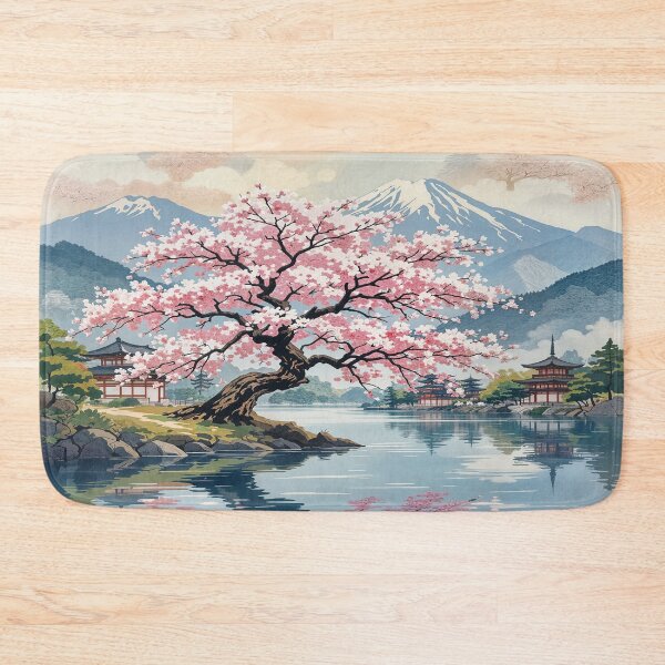 Item preview, Sakura Serenity: Japanese Cherry Blossom Landscape Art designed and sold by wail mohammed.
