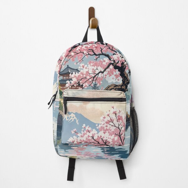 Item preview, Sakura Serenity: Japanese Cherry Blossom Landscape Art designed and sold by wail mohammed.