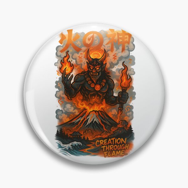 Item preview, Mount Doom Kami – Japanese Volcano God Graffiti Art designed and sold by Snackwear Apparel.