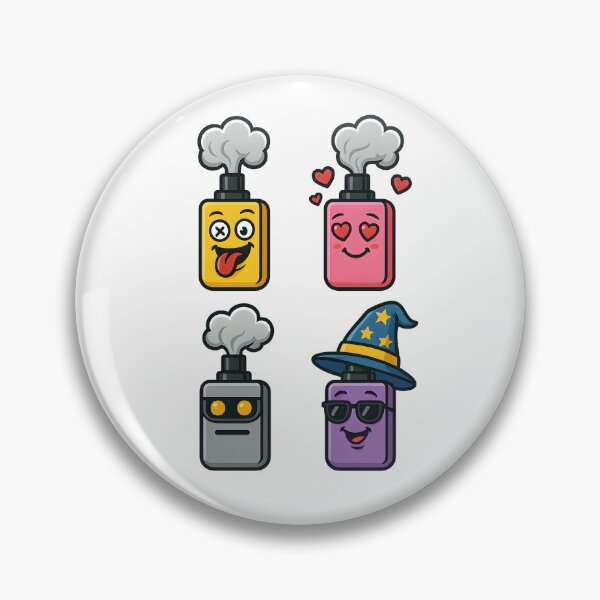 Item preview, Cartoon Fun – Cute Vape Characters Sticker Design designed and sold by House of Taste Vape Designs.