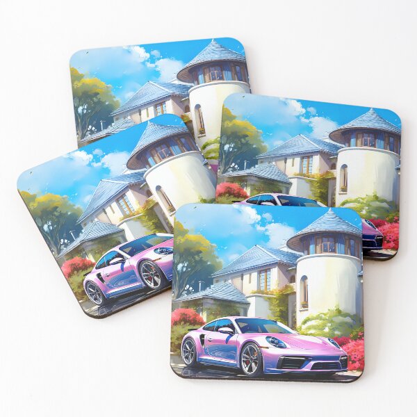 Item preview, Sports Coupe Displayed At Luxury Villa With Vibrant Garden designed and sold by RevUpDesign.