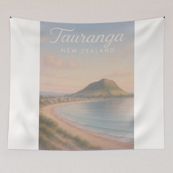 Item preview, Mount Maunganui from Tauranga Beach, Bay of Plenty NZ designed and sold by Places On Earth.
