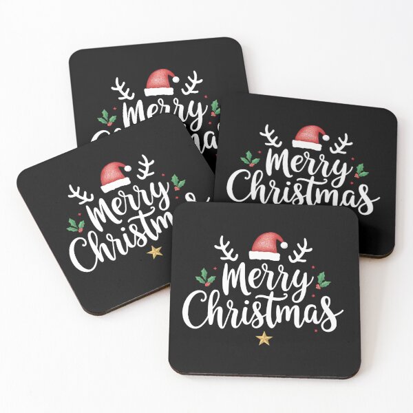 Item preview, Merry Christmas Greeting: Cute Santa Hat, Antlers & Holly - Festive Holiday Season Design designed and sold by ArtSparkCo.