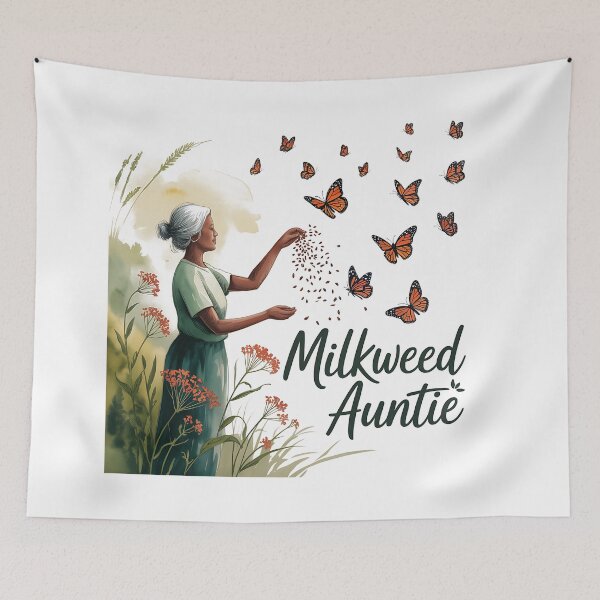 Item preview, Milkweed Auntie • Monarch Seed Spreader Art designed and sold by Blok45.