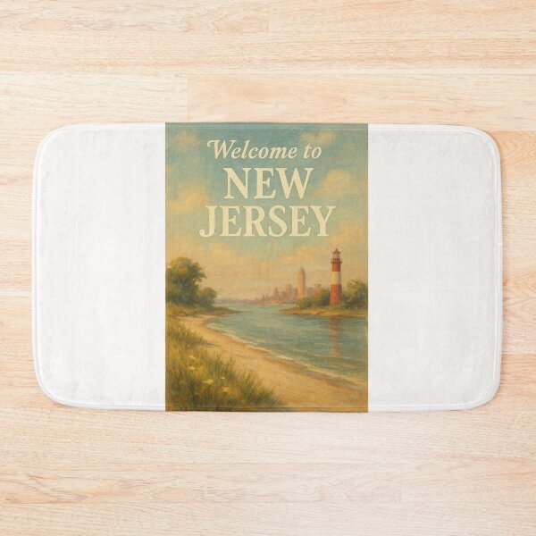 Item preview, Lighthouse and Manhattan Skyline from New Jersey Shore designed and sold by Places On Earth.