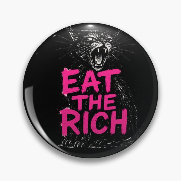 Item preview, Eat The Rich Black Cat designed and sold by oldpussboss.