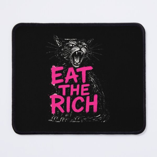 Item preview, Eat The Rich Black Cat designed and sold by oldpussboss.