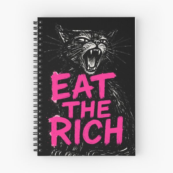 Item preview, Eat The Rich Black Cat designed and sold by oldpussboss.