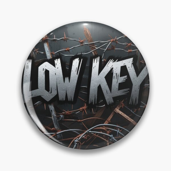 Item preview, LOW KEY // Barbed Rebellion Grunge Typograph designed and sold by Vibepop.store.