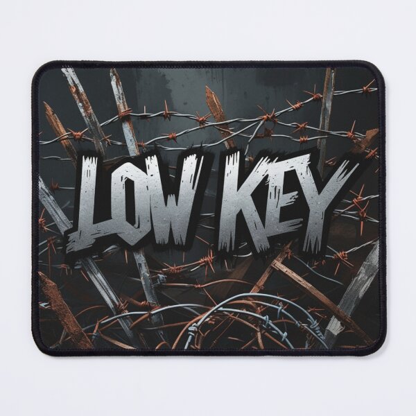 Item preview, LOW KEY // Barbed Rebellion Grunge Typograph designed and sold by Vibepop.store.