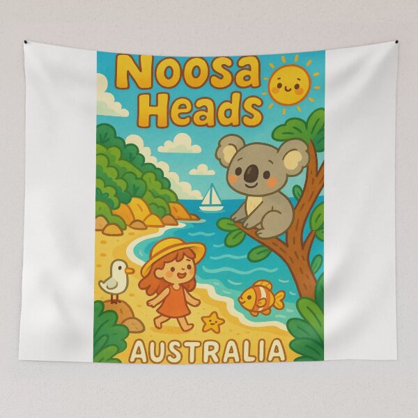 Item preview, Noosa Heads Koala Beach Scene, Queensland designed and sold by Places On Earth.