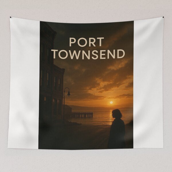 Item preview, Sunset Over Water Street, Port Townsend designed and sold by Places On Earth.