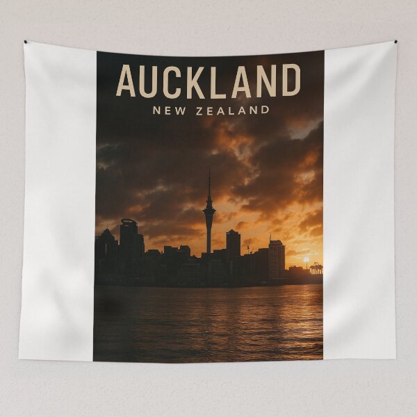 Item preview, Auckland Skyline at Sunset, New Zealand designed and sold by Places On Earth.