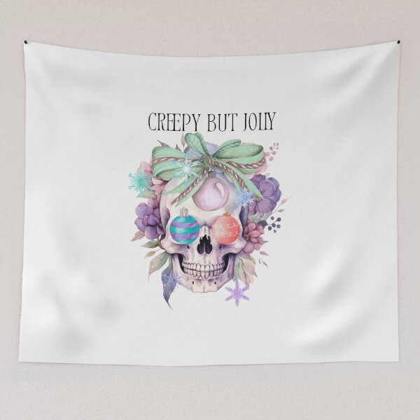 Item preview, Goth Christmas Skull | Pastel Goth Holiday Aesthetic Design Creepy But Jolly designed and sold by luckyhue.
