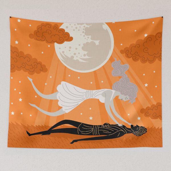Item preview, selene greek goddess of the moon descending to greet her sleeping lover designed and sold by matintheworld ( delcarmat ).