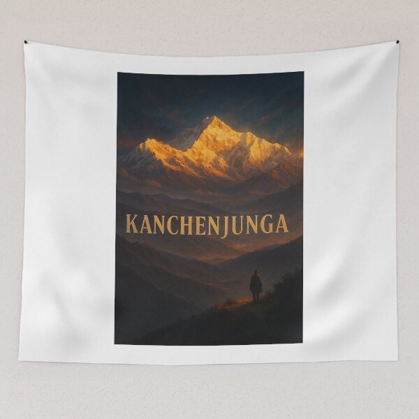 Item preview, Kanchenjunga Mountain Twilight Scene, Sikkim Nepal Border designed and sold by Aryabek.