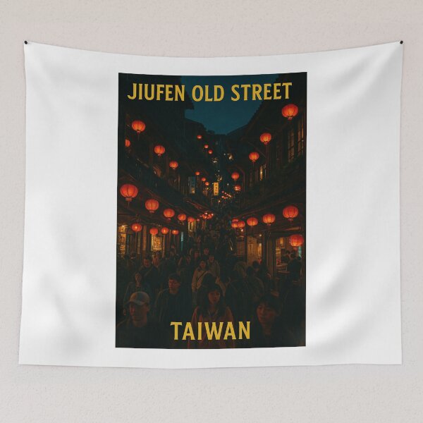 Item preview, Jiufen Old Street Lantern Festival Scene, Northern Taiwan designed and sold by Aryabek.