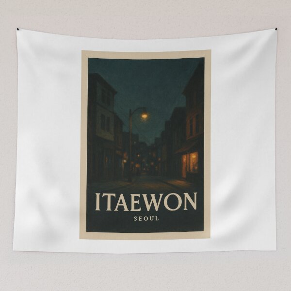 Item preview, Itaewon Street Lights at Night, Seoul South Korea designed and sold by Aryabek.