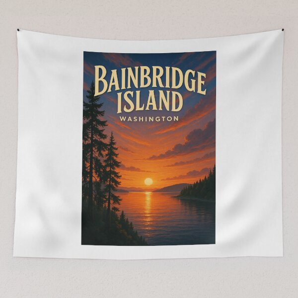Item preview, Bainbridge Island Sunset View, Washington USA designed and sold by Aryabek.
