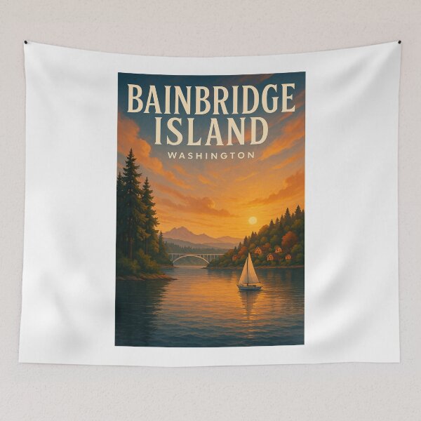 Item preview, Bainbridge Island Sunset, Washington State designed and sold by Aryabek.
