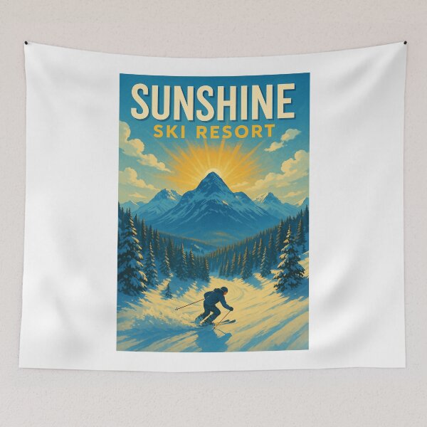 Item preview, Skiing at Sunshine Ski Resort, Banff Alberta designed and sold by Aryabek.
