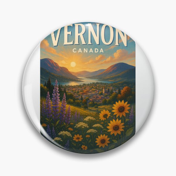 Item preview, Vernon City and Wildflowers, Okanagan Valley BC designed and sold by Aryabek.