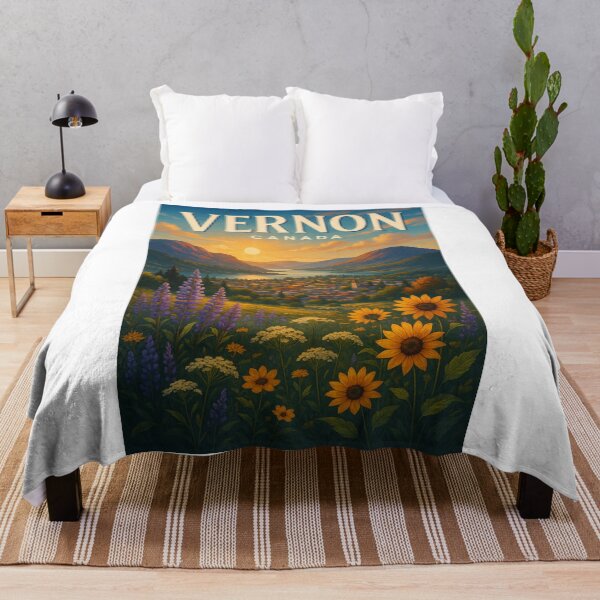 Item preview, Vernon City and Wildflowers, Okanagan Valley BC designed and sold by Aryabek.