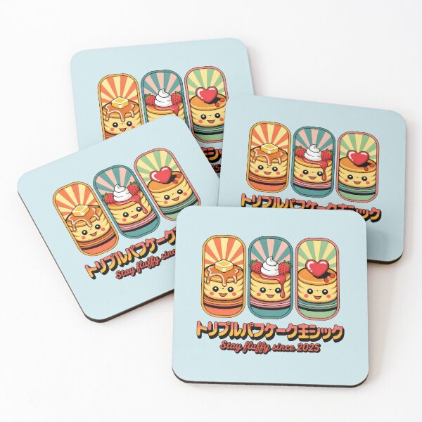 Item preview, Fluffy Pancake Trio under Retro Sunlight designed and sold by SplashTastic.