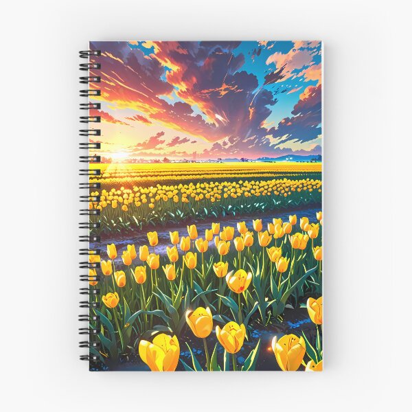 Item preview, Golden Tulip Fields at Sunset designed and sold by HikariMoments.