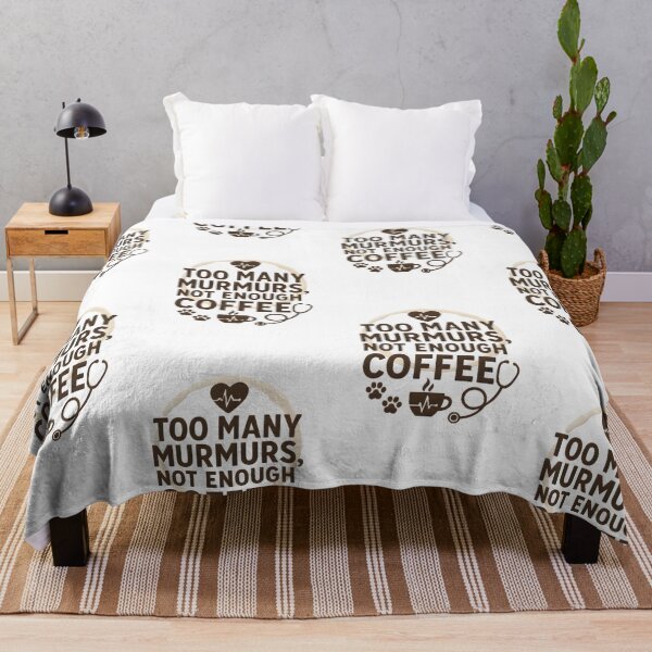Item preview, Too Many Murmurs, Not Enough Coffee – Funny Veterinary Cardiology Quote designed and sold by Bettybee00.