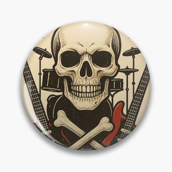 Item preview, ? Rock & Roll Skull T-Shirt – Epic Guitar & Drum Design for True Music Lovers ?? designed and sold by bhanu mishra.