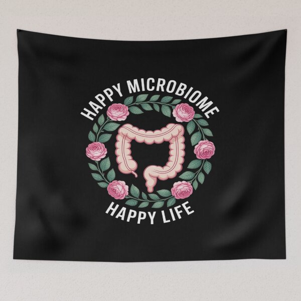 Item preview, Happy Microbiome Happy Life Gut Health Healthy lifestyle designed and sold by Idarmotar.